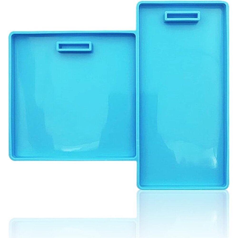 Badge Buddy Mold, 1 Pc Set 3.15 inch Square and 4.6 x 2.3 inch Rectangular Badge